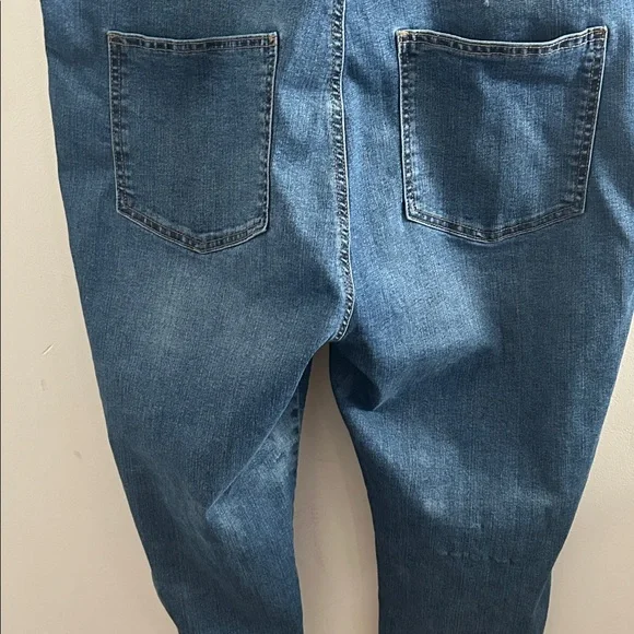 Celebrity Pink, Womans Size XL Distressed Blue Denim Overalls - Picture 13 of 14